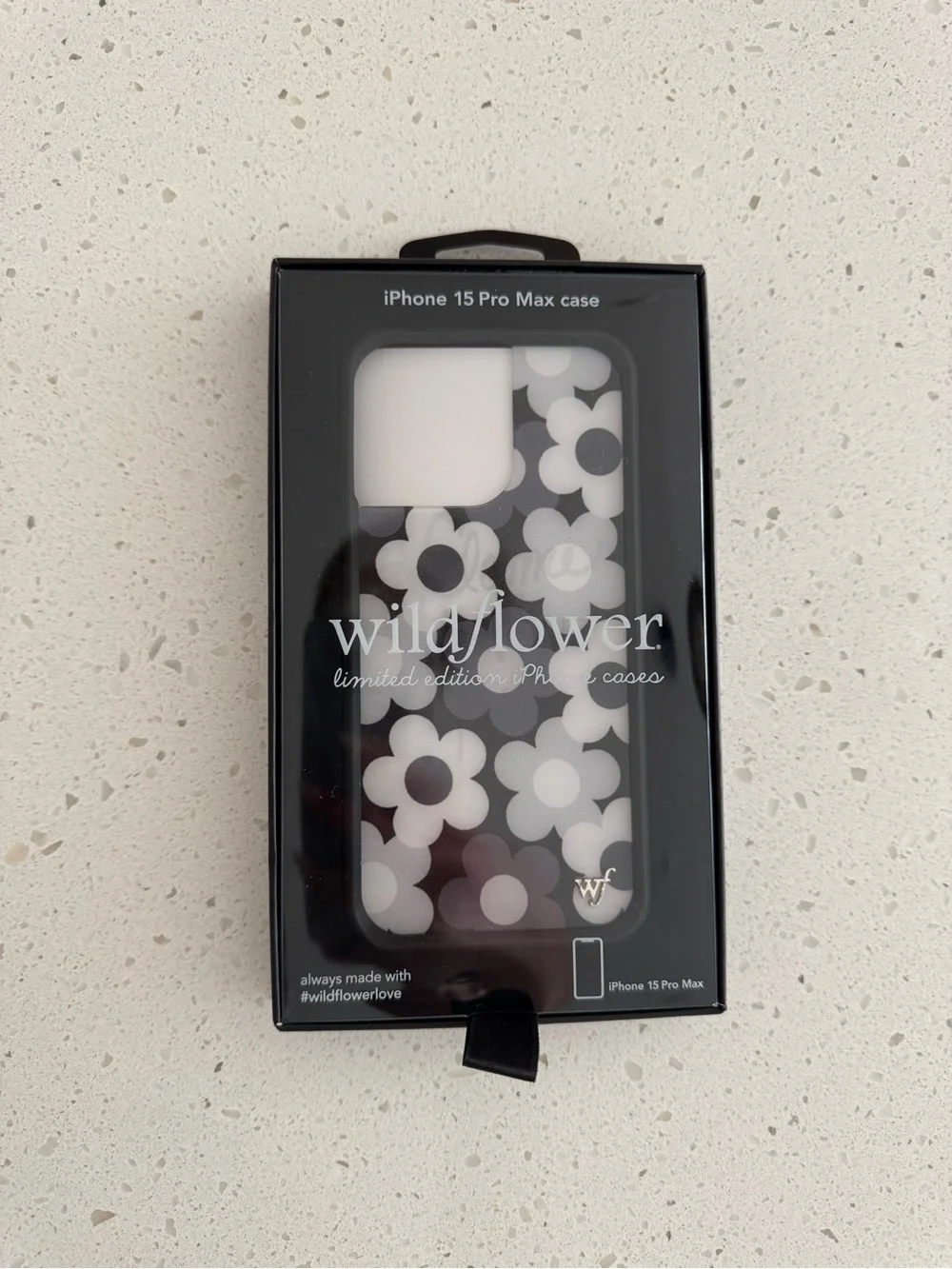 Wildflowers Black and White Floral iPhone Case - Daisy Pattern